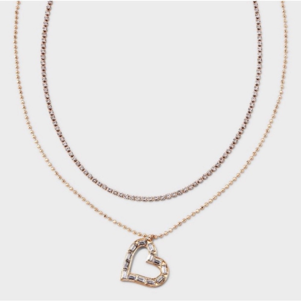 Sugarfix by Baublebar layered heart necklace